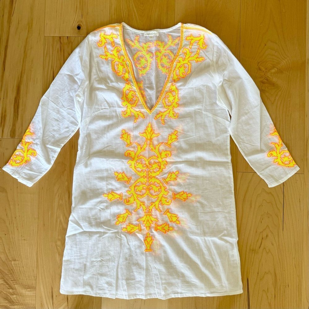 NWOT Shoshanna Embroidered White Cotton Tunic Coverup XS P